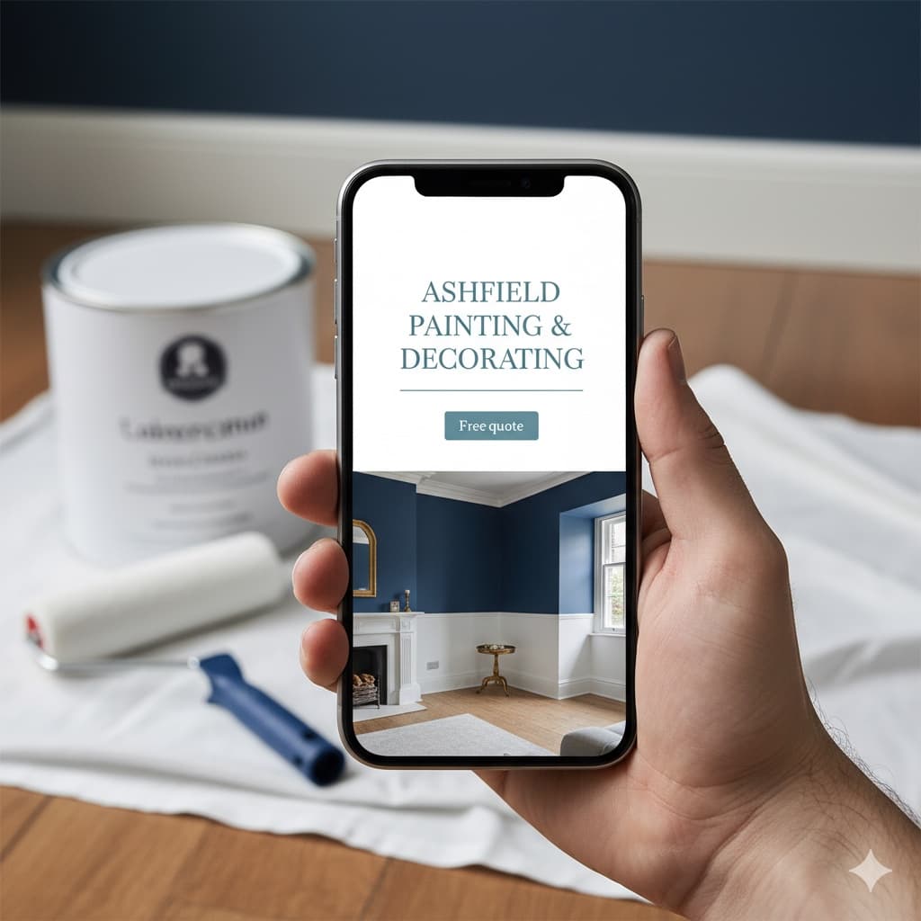 Premium website mockup for a painters & decorators trade business