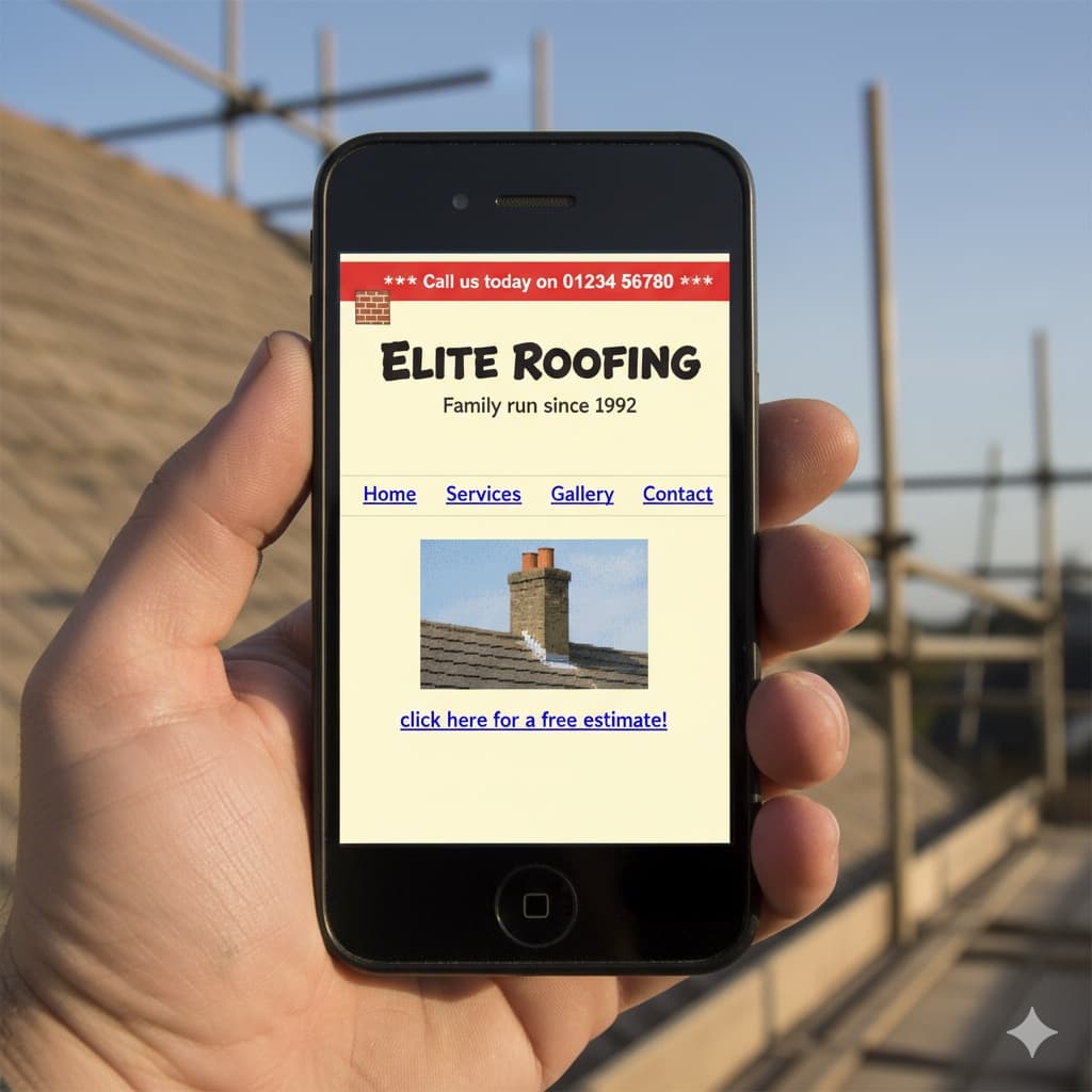 The same business's website before LDA Digital rebuilt it